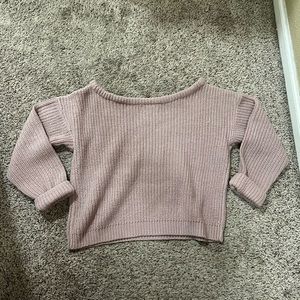 light pink off the shoulder missguided sweater